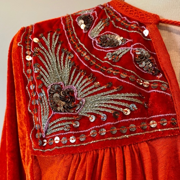 FREE PEOPLE Hearts Aflame Embellished Top NWOT - Picture 7 of 10